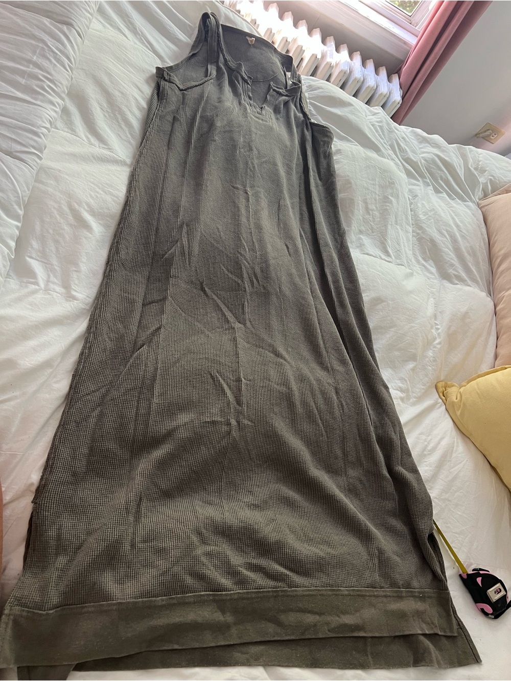 Anthropologie / daily practice Sleeveless grey Jersey style Maxi long dress L